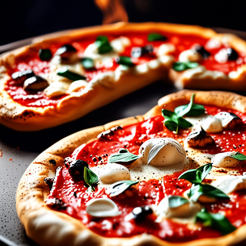 AI food photography - Neapolitan pizza from wood oven restaurant commercial shot - VOID AI bulk image creator