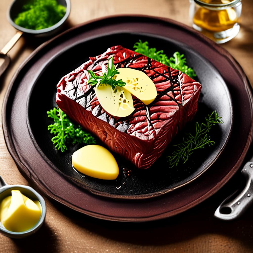 AI food photography - premium Wagyu steak cast iron fine dining photography - VOID AI bulk image creator