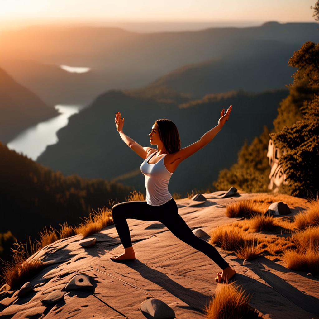 AI lifestyle photography - yoga at sunrise wellness lifestyle editorial - VOID AI bulk image creator