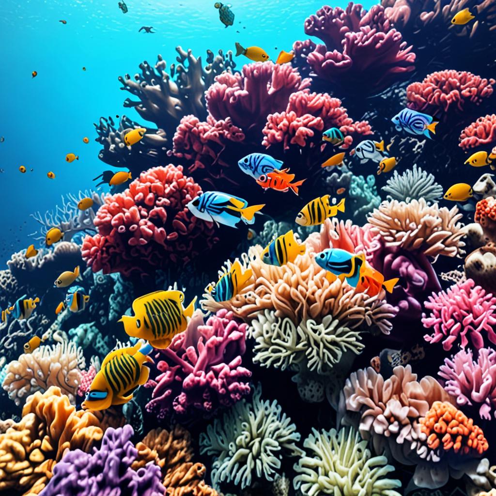 AI underwater photography - tropical coral reef biodiversity underwater - VOID AI bulk image creator