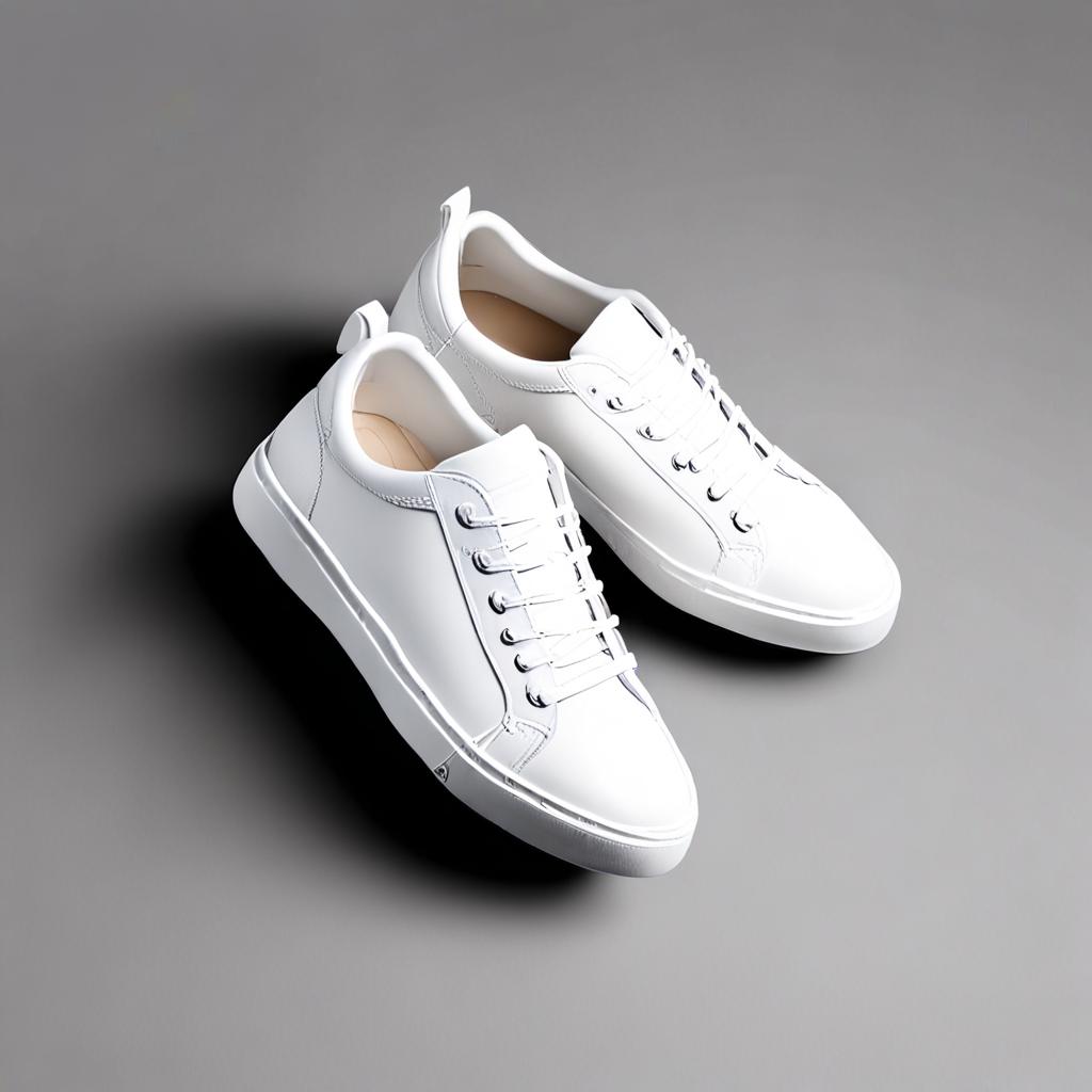 AI product photography - white fashion sneakers brand commercial photography - VOID AI bulk image creator